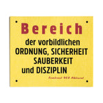 Spültuch »Bereich der vorbildlichen Ordnung« | gelb
