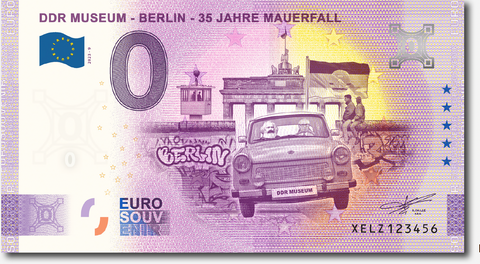 0-Euro-Souvenirschein »35 Jahre Mauerfall«