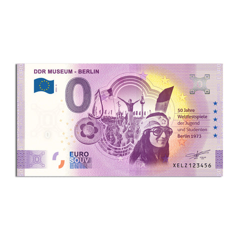 0-Euro-Souvenirschein »50 Weltfestspiele der Jugend und Studenten«