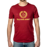 T-Shirt »Held der Arbeit« | weinrot