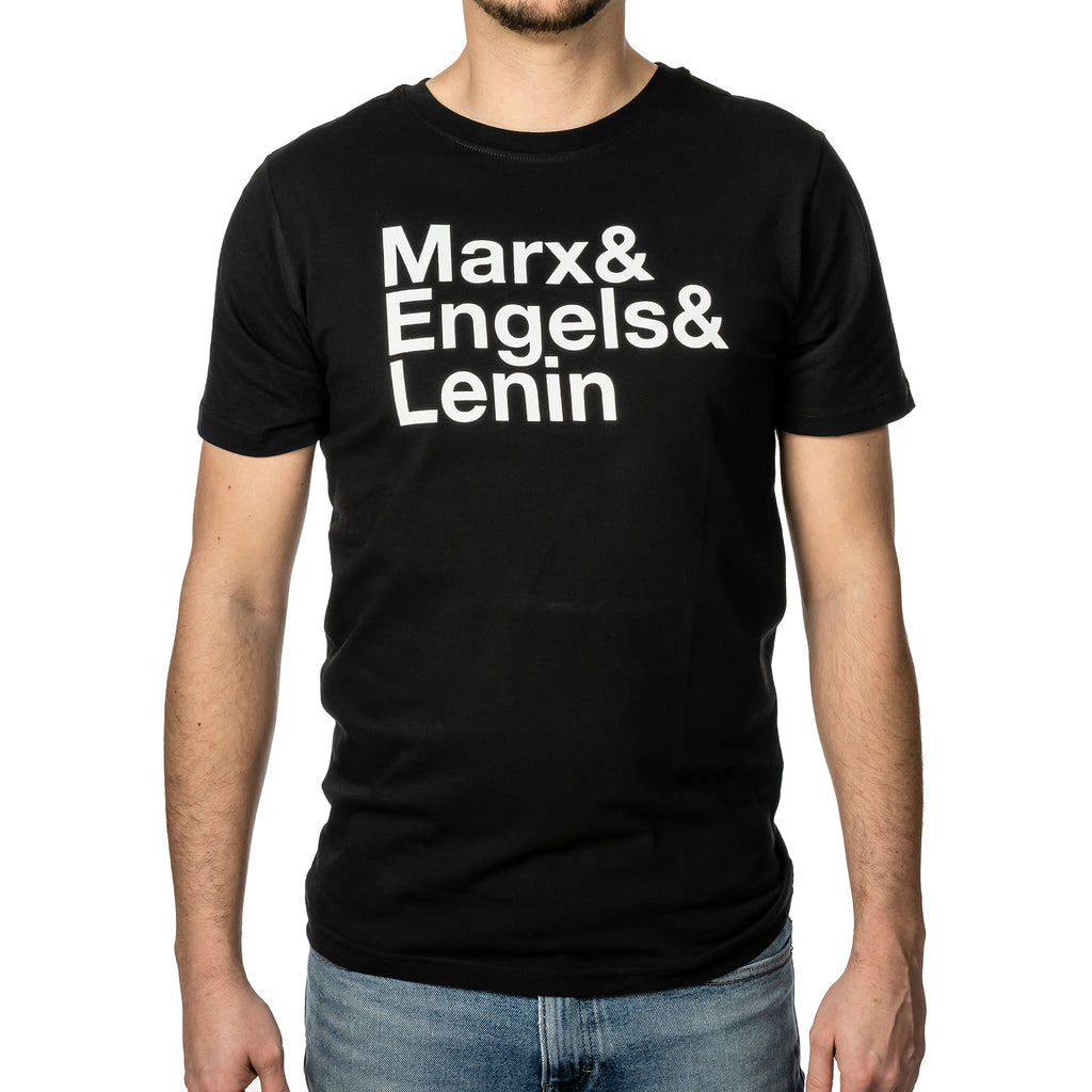 T-shirt Con Immagine Di Marx, Engels E Lenin, Blu, XXL | Maglietta 100% Cotone Gildan, Stampa Flex, Qualità Premium, Per Appassionati Di Storia